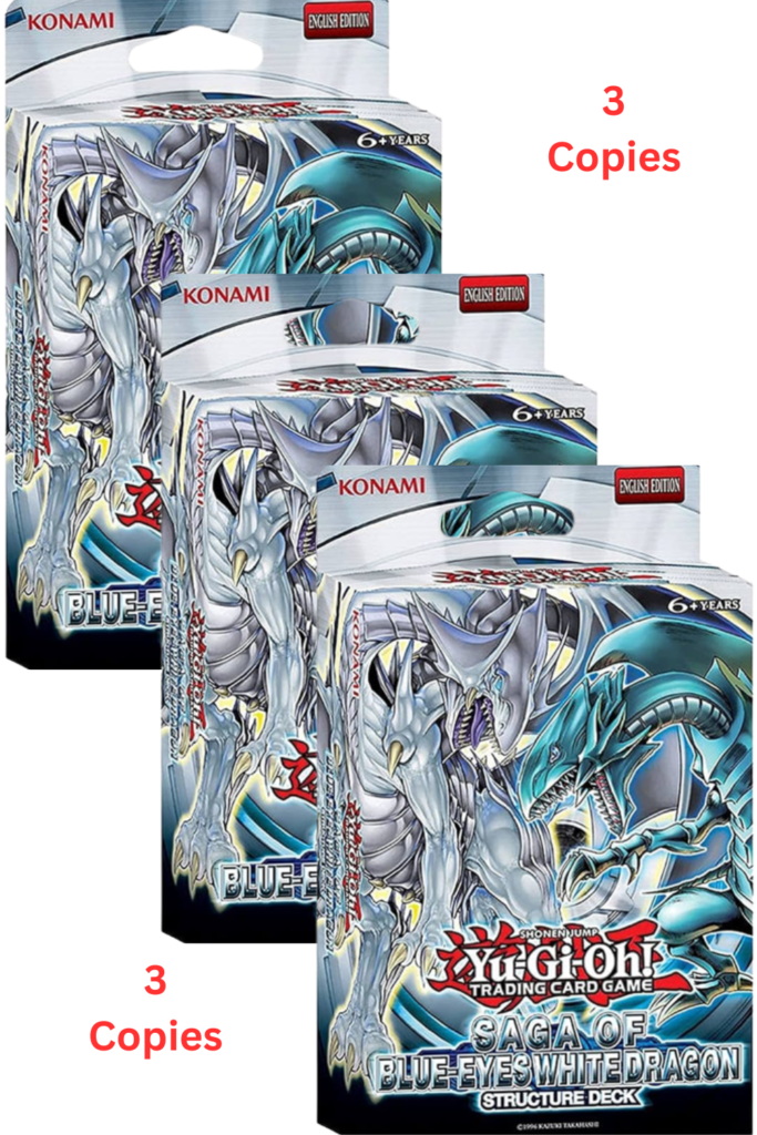 Yu Gi Oh Structure Deck 3x Saga Of Blue Eyes White Dragon Unl Card